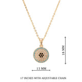 Gold Crystal Mosaic Pendant Necklace