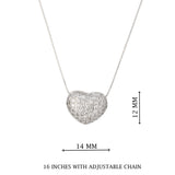 Silver Heart crystal Pendant Necklace