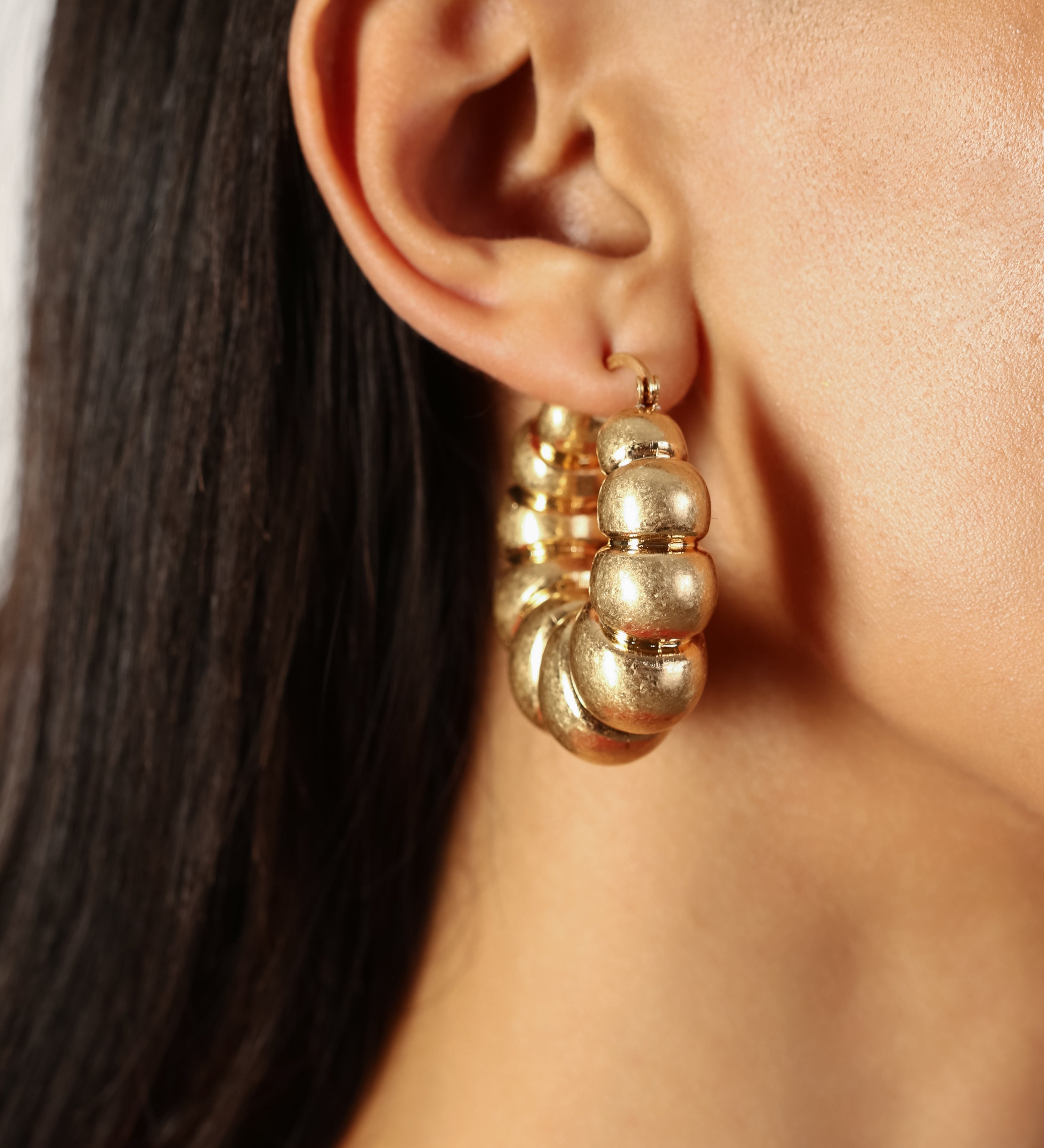 Gold Plated Antitarnish Hoops