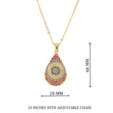 Gold MysticEvil  Eye Pendant Necklace