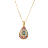 Gold MysticEvil  Eye Pendant Necklace