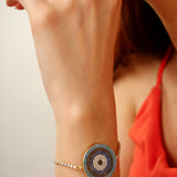 Gold Crystal Cosmic Evil Eye Bracelet