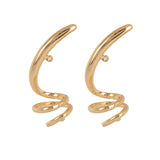 Serpentine Wavy Gold plated Earrings