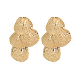 Layered Floral Gold plated Earrings