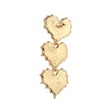 Heart Shape Gold Plated Earrings