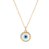Gold Minimal Evil Eye Pendant Necklace