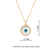 Gold Minimal Evil Eye Pendant Necklace