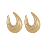 Matte Finish Half Moon Gold plated Earrings