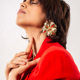Floral Gold plated Earrings
