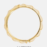 White Enamel Gold Bracelet Cuff