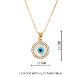 Gold Classic Evil Eye Pendant Necklace