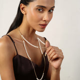 GOLD PLATING SHELL PEARL ANTITARNISH NECKLACE