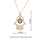 Gold Guardian Hamsa Pendant Necklace