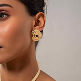 Gold plated Coil Earrings