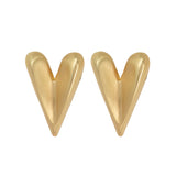 Queen of Hearts long Gold plated Earrings