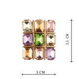 Gold Plated Multi CZ Stone Earrings
