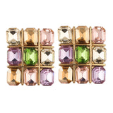 Gold Plated Multi CZ Stone Earrings