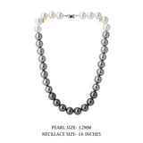 Black & White Ombre Pearl Necklace