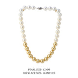 Gold & White Ombre Pearl Necklace
