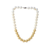 Gold & White Ombre Pearl Necklace