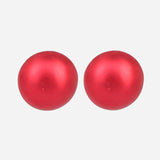 Red Enamel Gold Plated Earrings