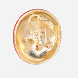 Red Enamel Gold Plated Earrings