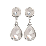 Green Cubic Zirconia Silver Plated Earrings