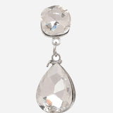 Green Cubic Zirconia Silver Plated Earrings