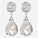 Green Cubic Zirconia Silver Plated Earrings