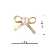 Big Bow Shape Gold Plated Eaarings with Shell Pearl