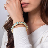 Thorny Light Blue Gold Bracelet