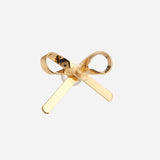 Big Bow Shape Gold Plated Eaarings with Shell Pearl