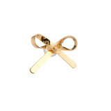 Big Bow Shape Gold Plated Eaarings with Shell Pearl