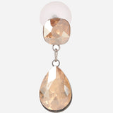 Green Cubic Zirconia Silver Plated Earrings