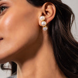 Pearl and Gold plated Earrings