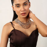 MULTY CHARM HEART SHAPE NECKLACE