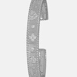 Thick Ribbed Silver Bracelet