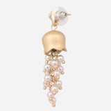 Gold Plated Shell Pearl Hanging Earrings