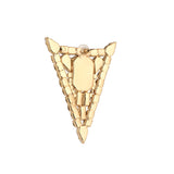Triangle Gold Plated Plated White and Green CZ Stone Earrings