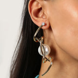 GOLD PLATES TWIST ANTITARNISH EARRING