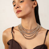 MULTY CHARM HEART SHAPE NECKLACE