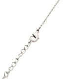 Silver Crystal Teardrop Pendant Necklace