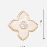 Clove Leaf Cubic Zirconia Earrings