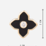 Clove Leaf Cubic Zirconia Earrings