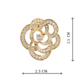 Square Shape Gold Plated White CZ Stone Earrings