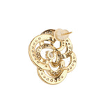 Square Shape Gold Plated White CZ Stone Earrings