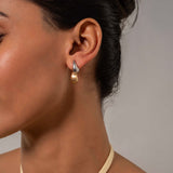 Matte Finish Gold plated Drop Earrings