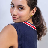 Gold Plated Avocado Stud Earrings