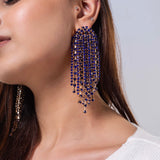 Purple Gold Plated Earrings