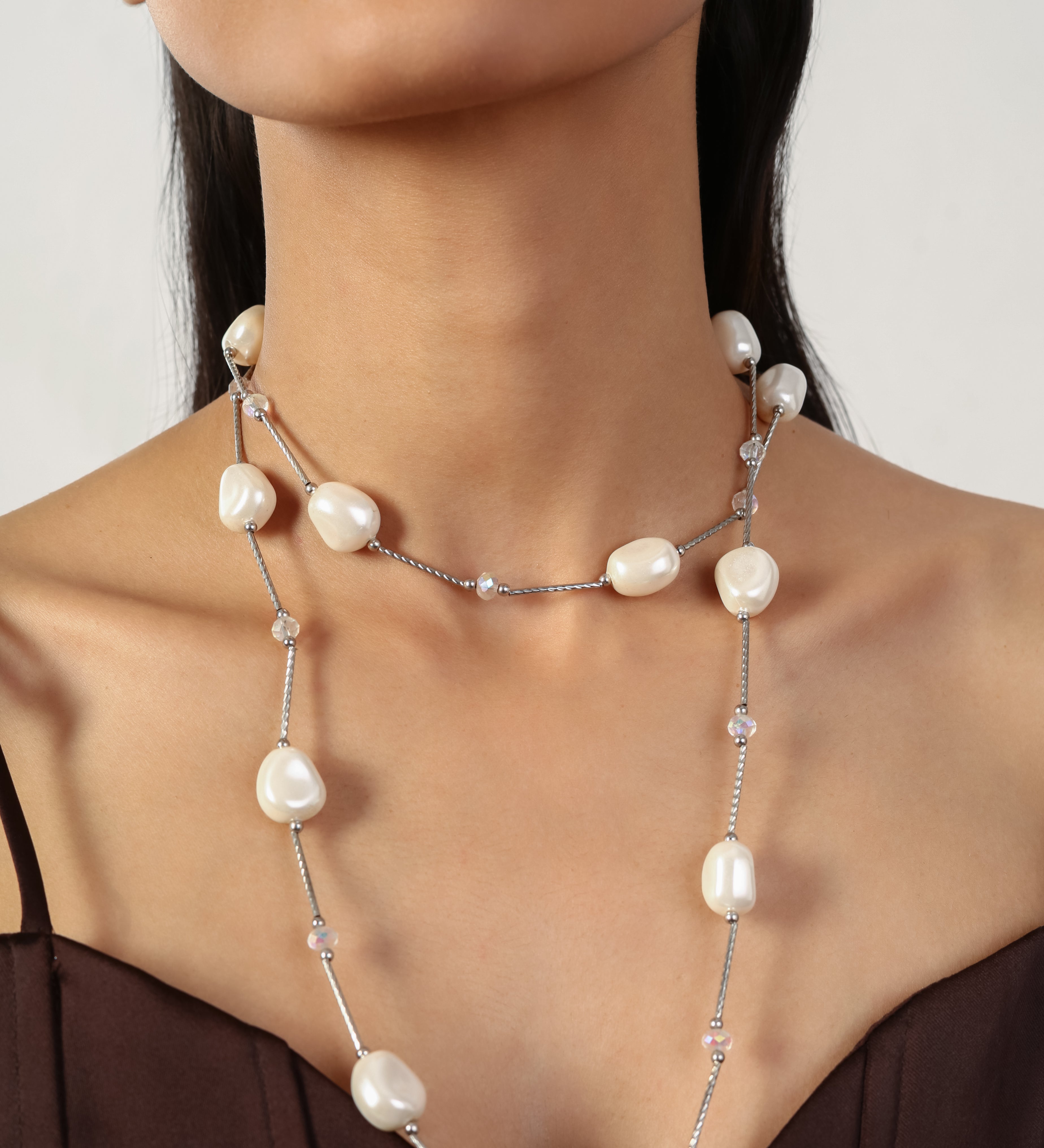 Silver Plated Necklace With Adjustable Chain